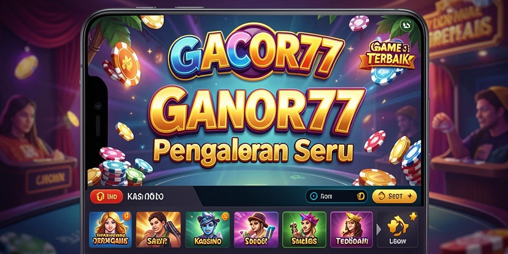 Tampilan gameplay seru dan menarik dari GACOR77 di aplikasi Kasino.