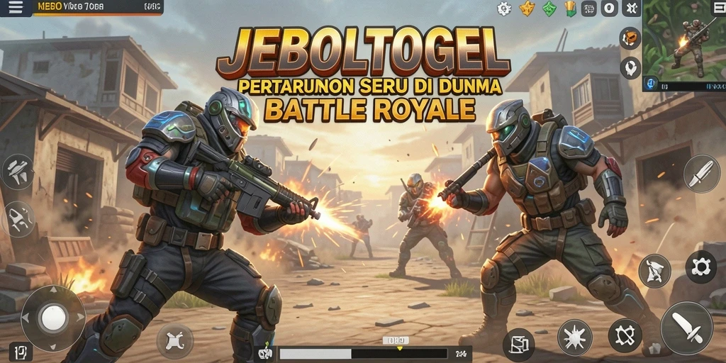 Tampilan gameplay menarik dari JEBOLTOGEL yang menampilkan aksi Battle Royale.