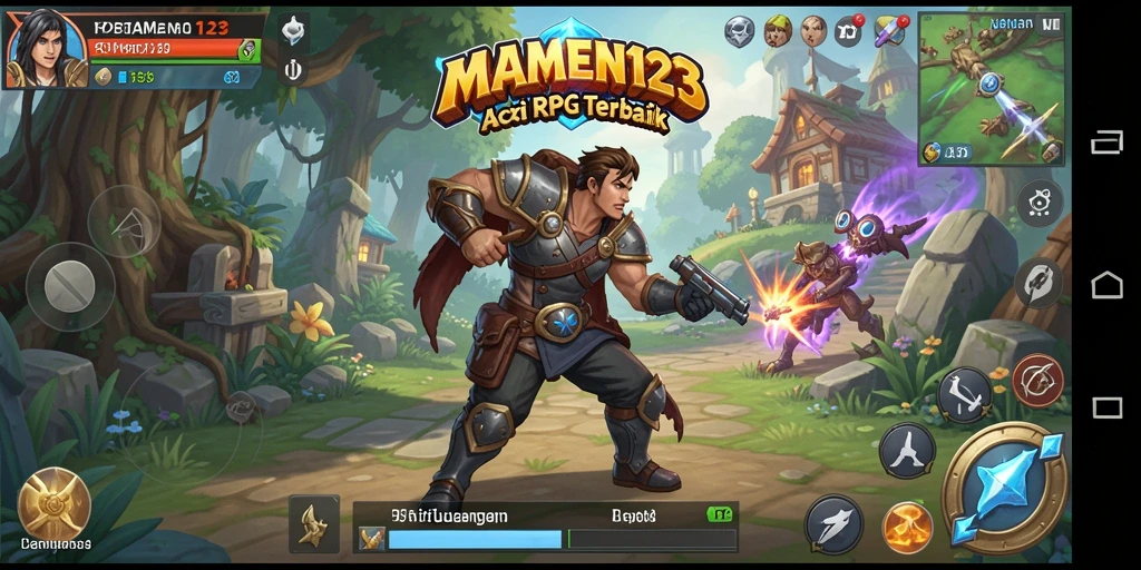 Tampilan gameplay MAMEN123 dengan aksi seru dan karakter yang memukau.