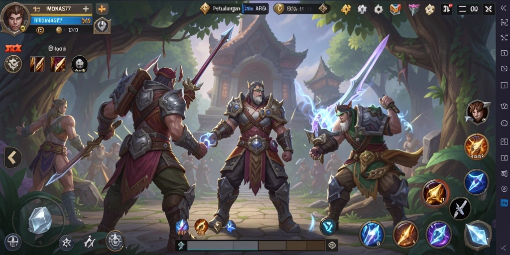 Tampilan aksi seru dalam gameplay MONAS77 yang menampilkan pertarungan mendebarkan.