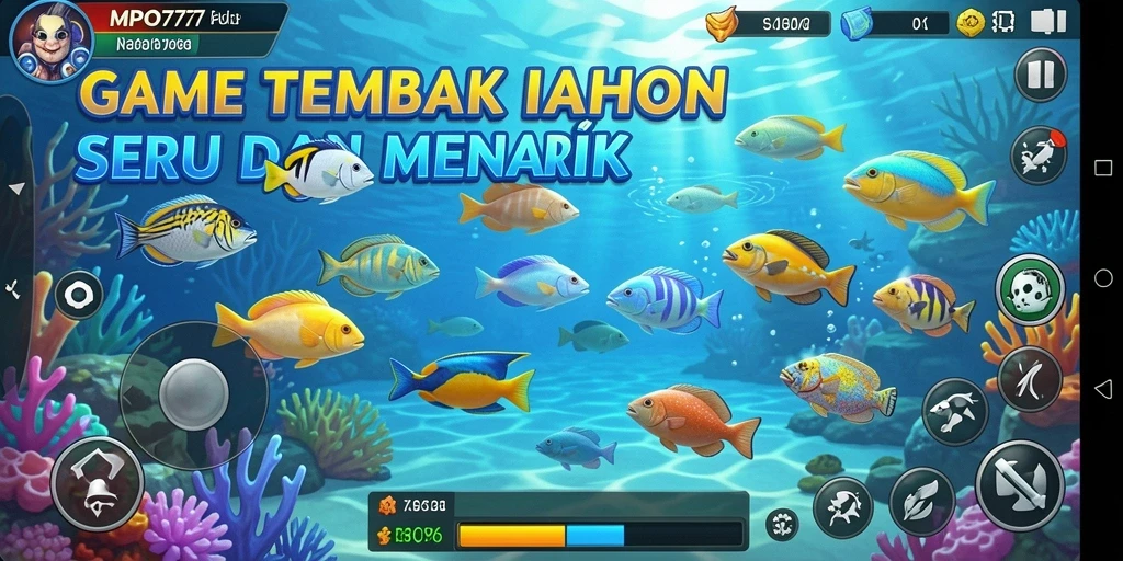 Tampilan utama gameplay Tembak Ikan MPO777 yang seru.