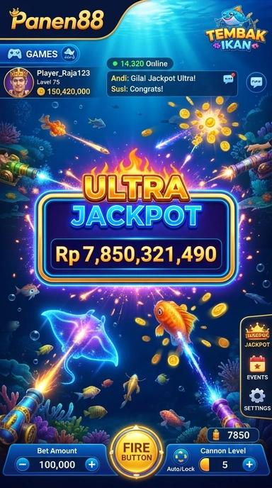 Screenshot tampilan utama aplikasi panen88.